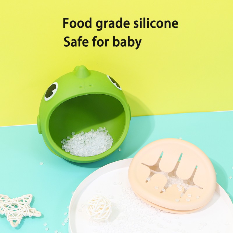 Silicone Snack Bowl Manufacturer - New Arrival Anti Spill Collapsible Dinosaur Suction for Baby