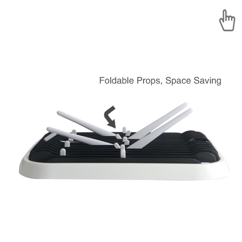 Baby Bottle Dryer Manufacturer - Custom Multi Function Foldable Portable Kitchen Drying Rack with Brush