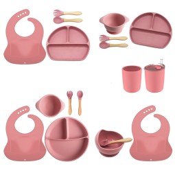 Silicone Tableware Set Manufacturer - Food Grade for Newborn Babies Toddlers Suction Plate Bowl