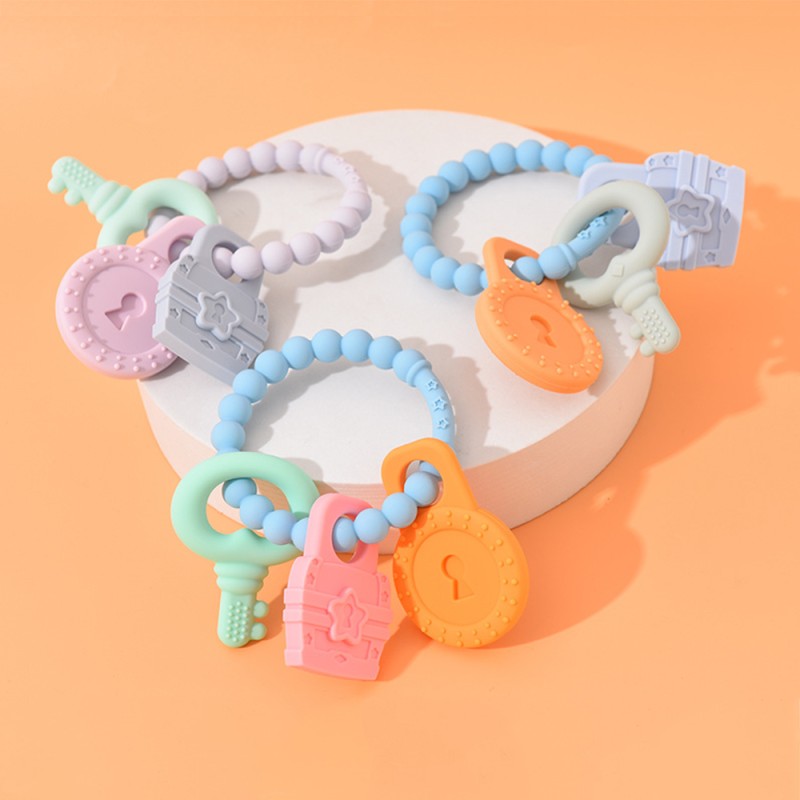 Silicone Teether Toy Manufacturer - New Design Funny Cute Chewable Soft Rubber Ring for Toddler