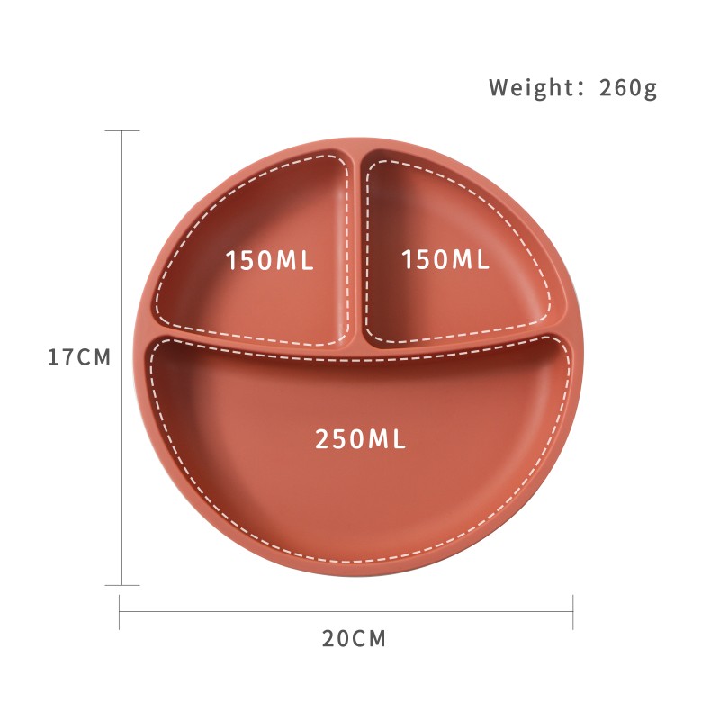 Silicone Baby Plate Set Manufacturer - Manufacturer Wholesale BPA Free Divided Suction with Lid