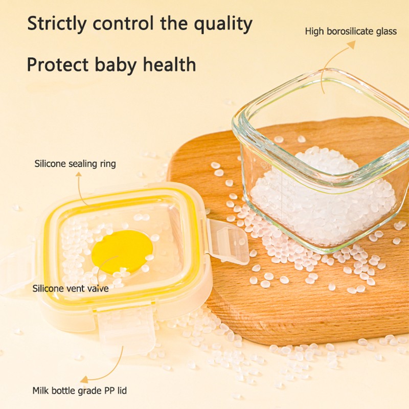 Baby Storage Container Manufacturer - Wholesale New Portable Plastic Lid Glass Snack Food Crisper Set