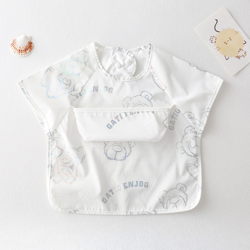 Toddler Feeding Apron Manufacturer - Wholesale High Quality Long Sleeved Waterproof Smock Bib Clothes for Baby