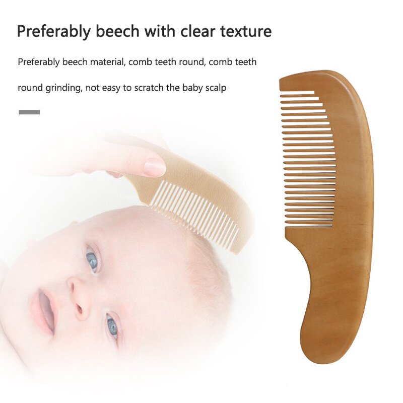 Baby Bath Hair Comb Set Manufacturer - Manufacturer Wholesale Healthcare Wool Brush Kit Soft Wooden