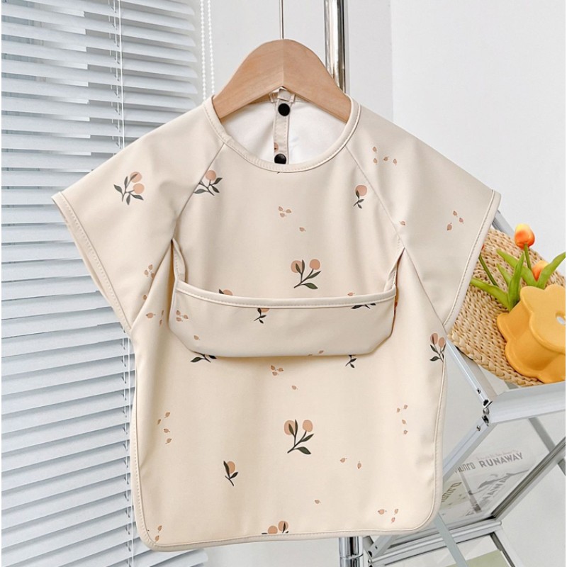 Baby Smock Bibs Manufacturer - Customized Sublimation Waterproof Long Sleeve Apron Feeding Clothing Bib