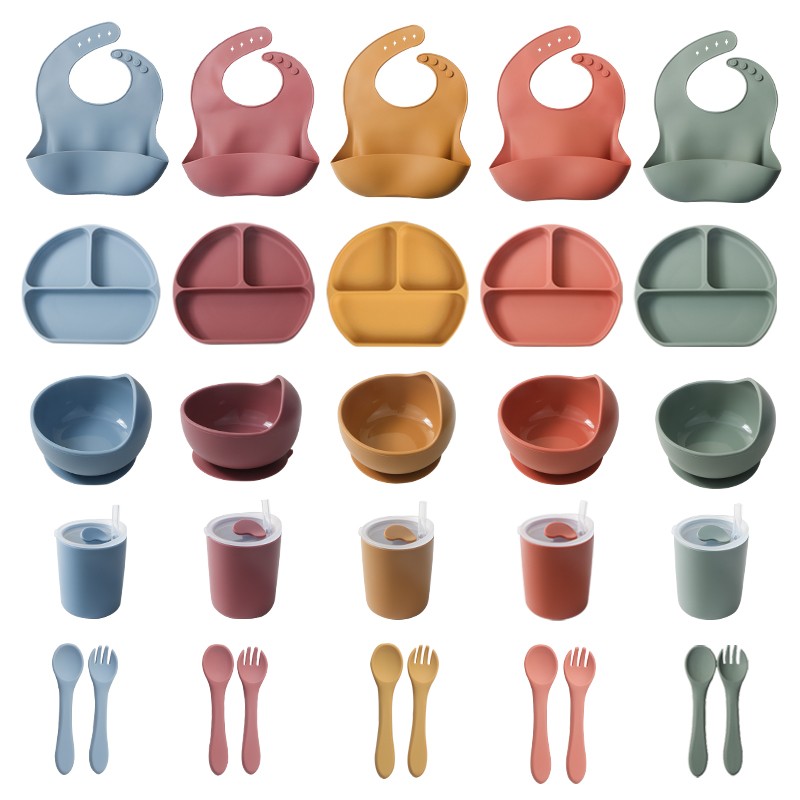 Silicone Kid Dining Set Manufacturer - BPA-Free Food Grade Divided Animal Plates for Baby