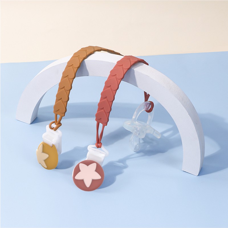 Pacifier Chain Holder Manufacturer - Custom Food-Grade Silicone Macrame Dummy Clip for Baby 0-12 Months