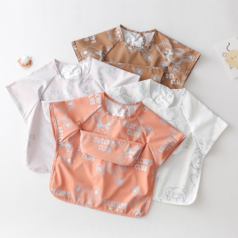 Toddler Feeding Apron Manufacturer - Wholesale High Quality Long Sleeved Waterproof Smock Bib Clothes for Baby