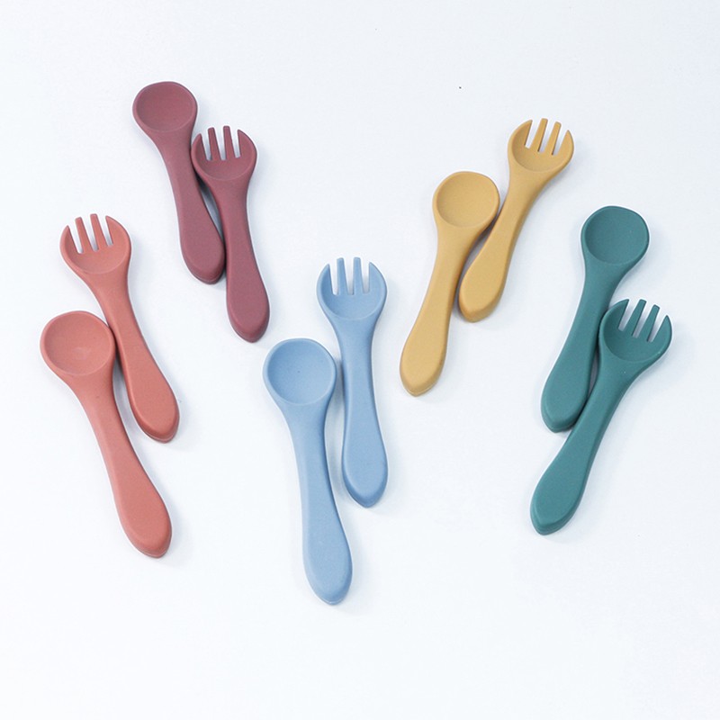 Silicone Baby Spoon Set Manufacturer - Wholesale New Learning Feeding Training Spoons Bendable for Baby