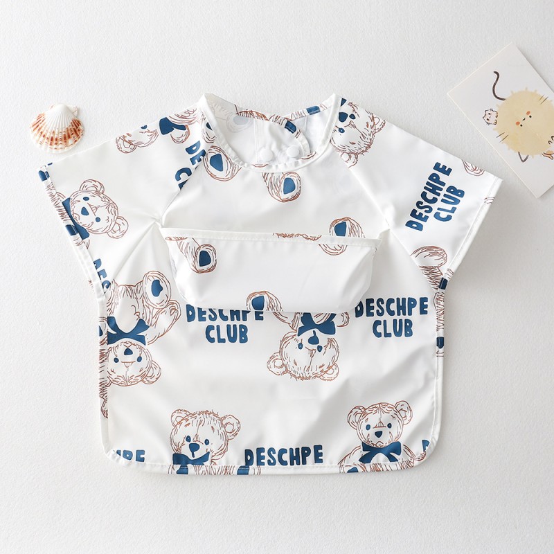 Toddler Feeding Apron Manufacturer - Wholesale High Quality Long Sleeved Waterproof Smock Bib Clothes for Baby