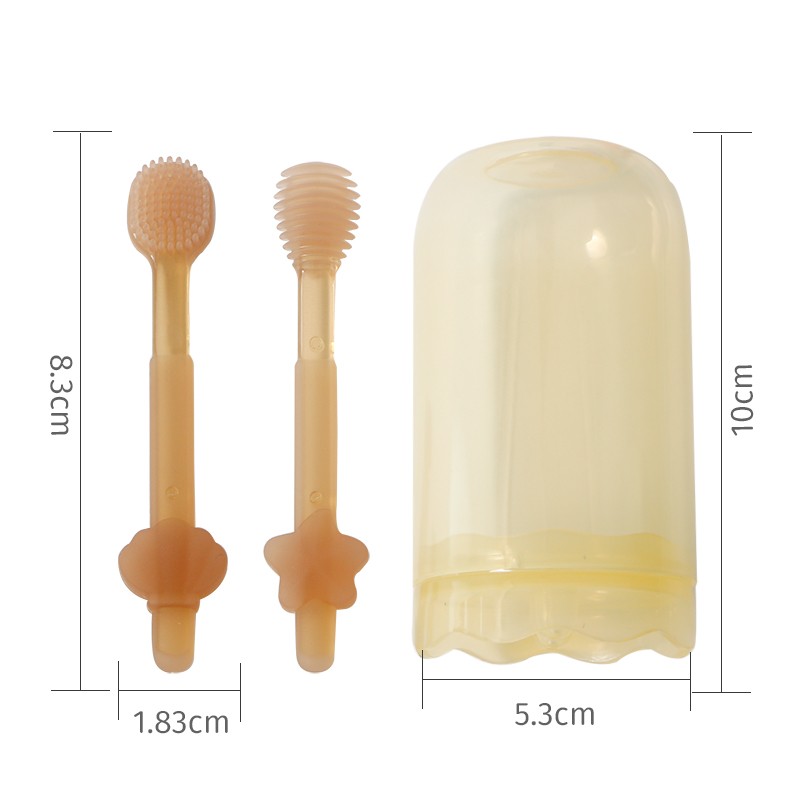 Baby Tongue Cleaner Set Manufacturer - New Food Grade Silicone Soft Teething Scraper Brush Training Toothbrush