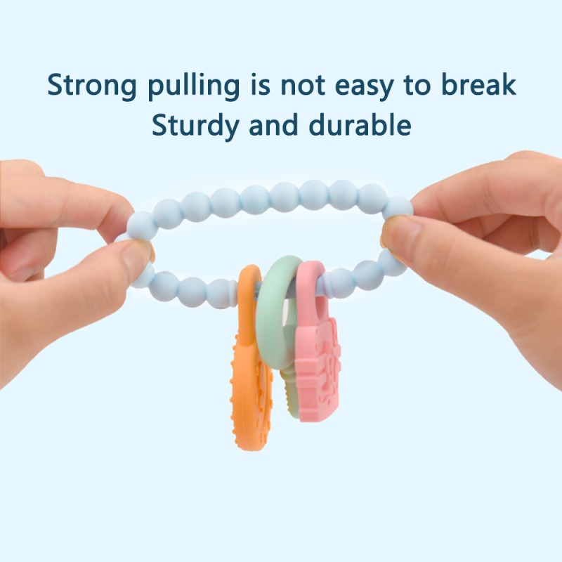 Silicone Teether Toy Manufacturer - New Design Funny Cute Chewable Soft Rubber Ring for Toddler