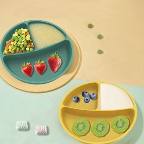 Children Dinnerware Set Manufacturer - Food Grade Silicone Divided Suction Plates Bowls for Toddlers