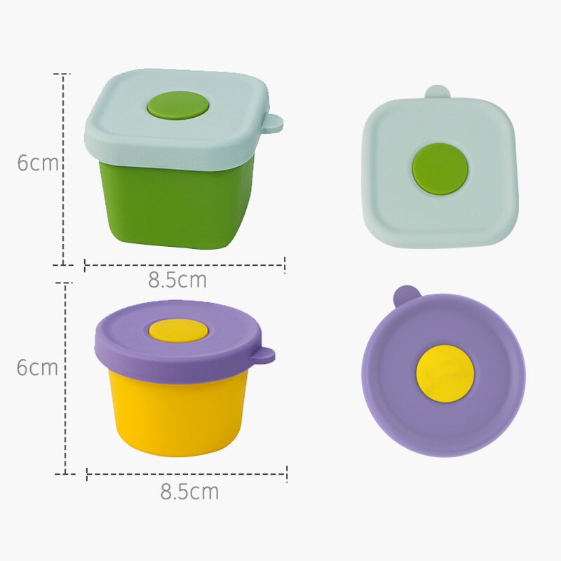 Breast Milk Bottle Manufacturer - Microwavable Food Grade Silicone Cartoon Pattern with Lids 0-12 Months