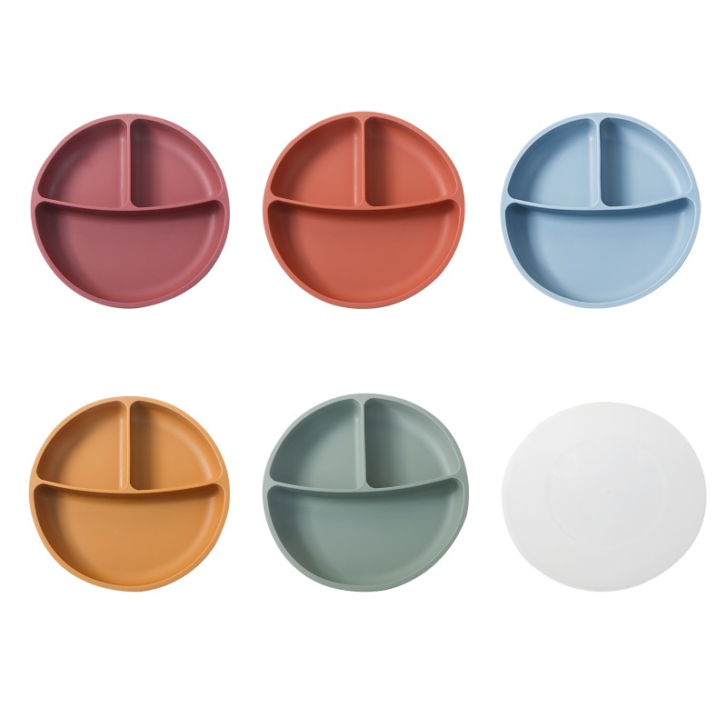 Silicone Baby Plate Set Manufacturer - Manufacturer Wholesale BPA Free Divided Suction with Lid