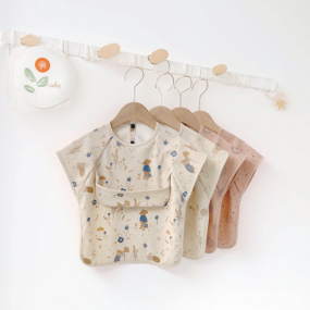 Baby Smock Bibs Manufacturer - Customized Sublimation Waterproof Long Sleeve Apron Feeding Clothing Bib