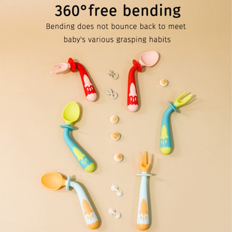 Baby Spoon Fork Set Manufacturer - Utensils with Travel Case Kids Tableware Training Feeding for Children