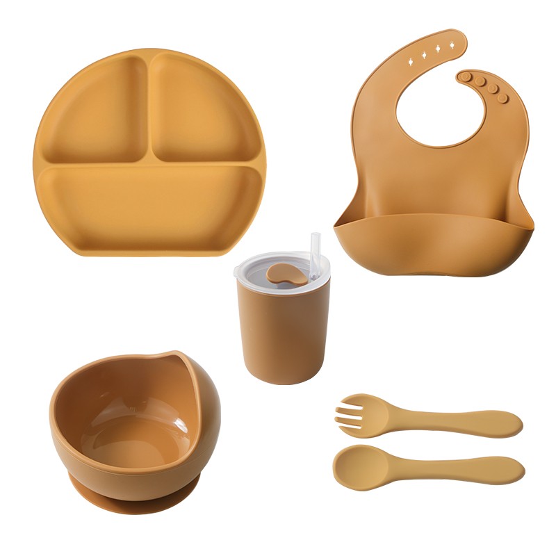 Silicone Kid Dining Set Manufacturer - BPA-Free Food Grade Divided Animal Plates for Baby