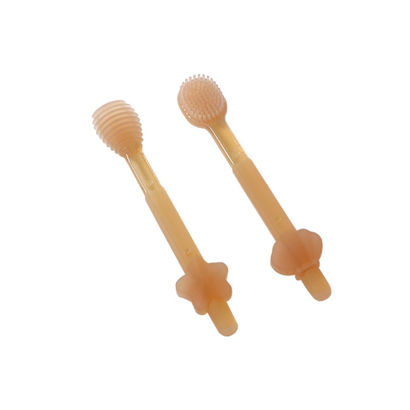 Baby Tongue Cleaner Set Manufacturer - New Food Grade Silicone Soft Teething Scraper Brush Training Toothbrush