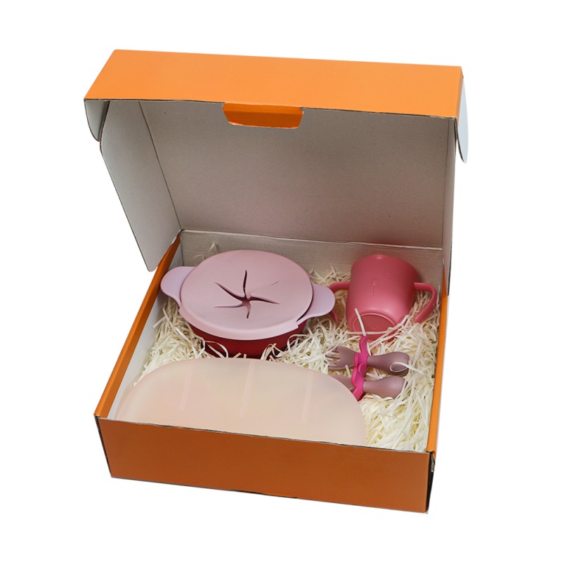 Kids Feeding Products Manufacturer - Biboo OEM/ODM BPA Free PP Plastic Snack Cup Bowl Bib Set