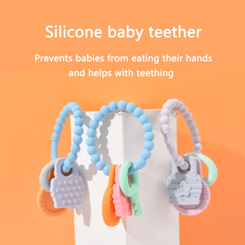 Silicone Teether Toy Manufacturer - New Design Funny Cute Chewable Soft Rubber Ring for Toddler