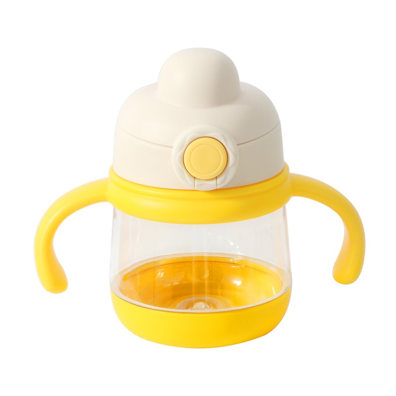 Baby Drinking Cup Set Manufacturer - 300ml New BPA Free Cartoon Milk Water Bottle with Handle Lid