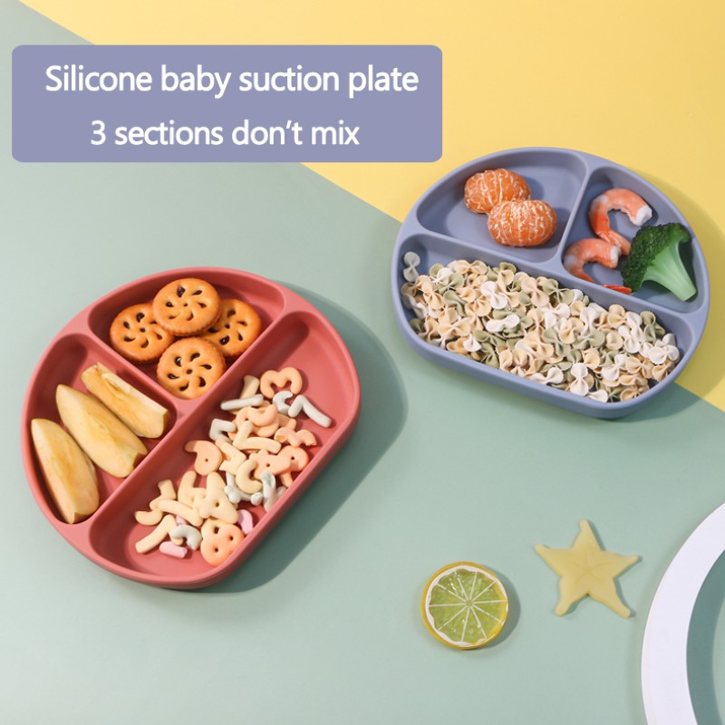 Silicone Dinner Plates Manufacturer - Manufacturer Wholesale Food Grade Divided Suction for Toddlers
