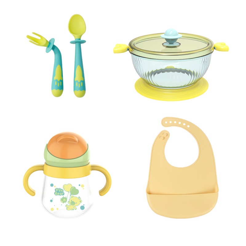 Baby Feeding Products Manufacturer - OEM/ODM New BPA Free Water Bottle Cutlery Suction Bowl Set