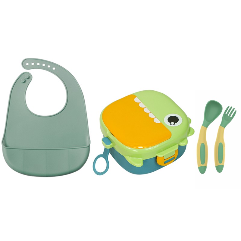 Baby Dinnerware Set Manufacturer - BPA Free Silicone Bibs Stainless Steel PP Bowl Spoon Fork