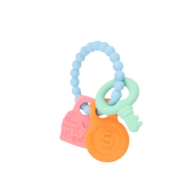 Silicone Teether Toy Manufacturer - New Design Funny Cute Chewable Soft Rubber Ring for Toddler