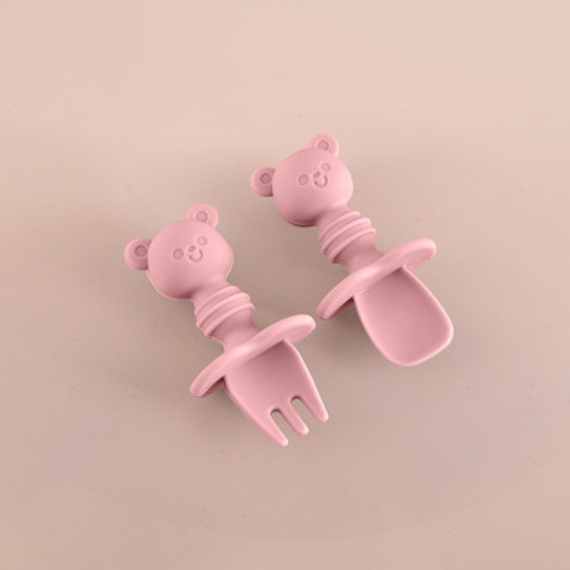 Baby Spoon Fork Set Manufacturer - Eco-Friendly New Born Cute Silicone Baby Supplies OEM/ODM