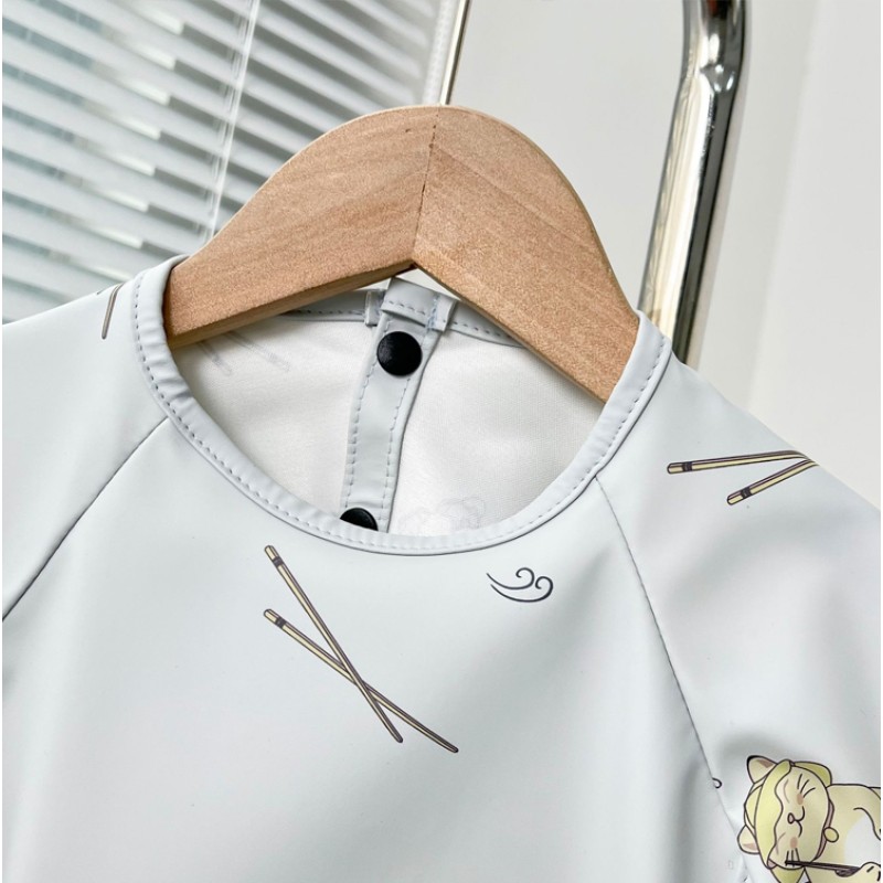 Baby Smock Bibs Manufacturer - Customized Sublimation Waterproof Long Sleeve Apron Feeding Clothing Bib