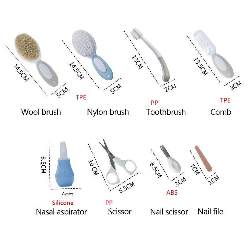 Baby Nursery Care Kit Manufacturer - Wholesale Healthcare Grooming Kit Brush Comb Set for Infant
