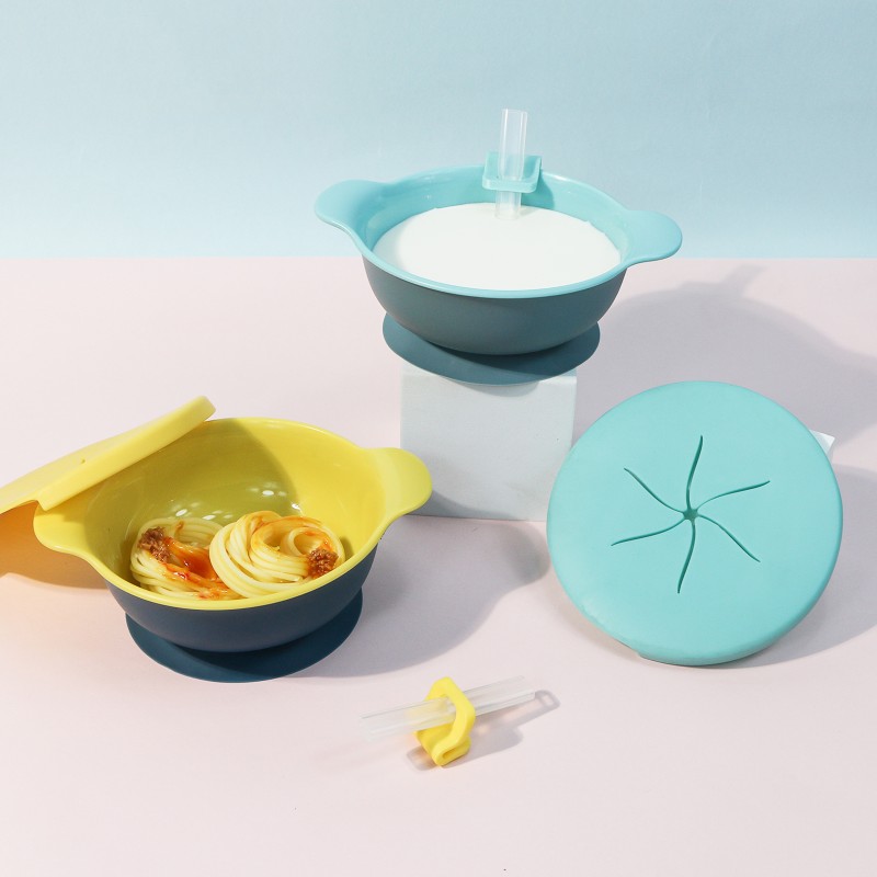 Baby Training Chopsticks Set Manufacturer - Hot Plastic Plate Suction Bowl Spoon Fork Bibs