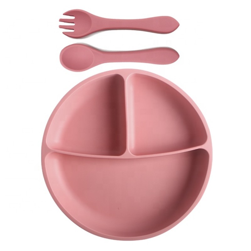 Silicone Baby Feeding Set Manufacturer - New Cutlery Dishes Bowl Spoon Suction Plate Tableware