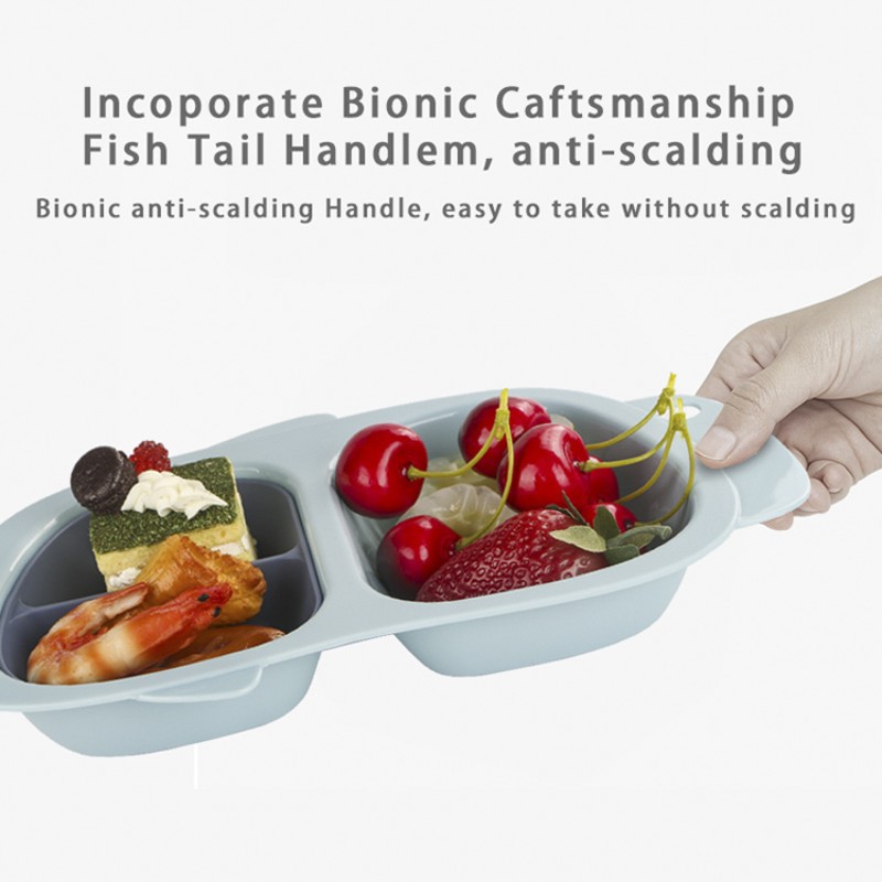 Kids Dining Plate Set Manufacturer - Grade Stable Stackable New Antifall Plastic Divided Dishes