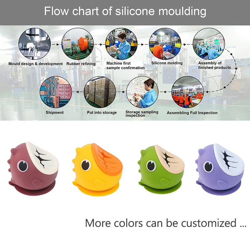 Silicone Snack Bowl Manufacturer - New Arrival Anti Spill Collapsible Dinosaur Suction for Baby