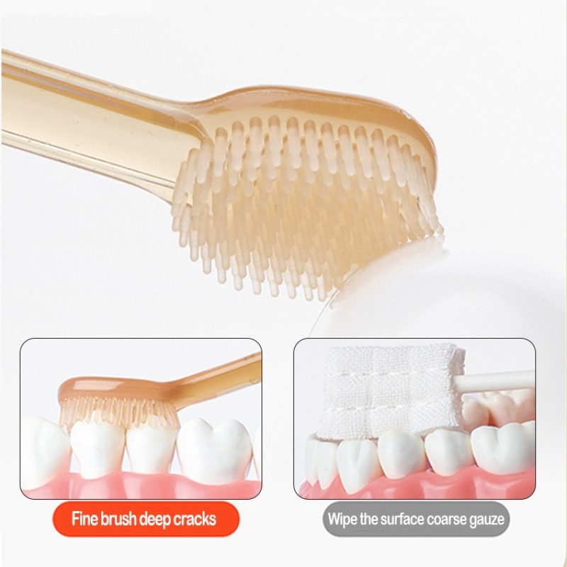 Baby Tongue Cleaner Set Manufacturer - New Food Grade Silicone Soft Teething Scraper Brush Training Toothbrush