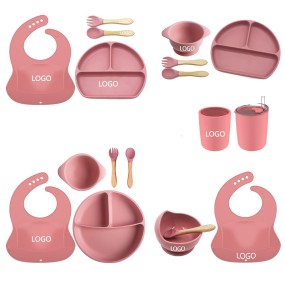 Silicone Baby Set Manufacturer - Compartment Plate Bowl Cutlery Dishes for Child OEM/ODM