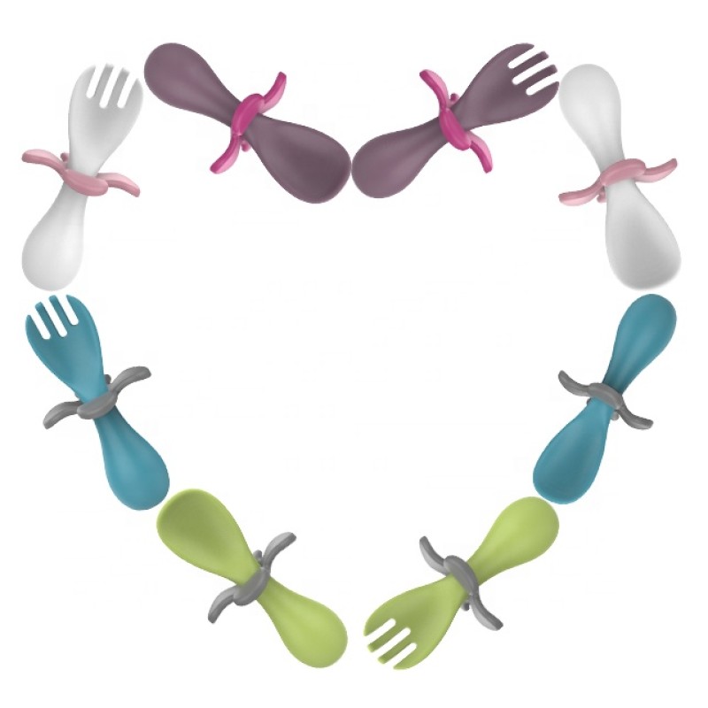 Silicone Spoon Set Manufacturer - Hot Sales Eco Friendly Children Pre Toddler Utensils Kids Cutlery Spoon Fork