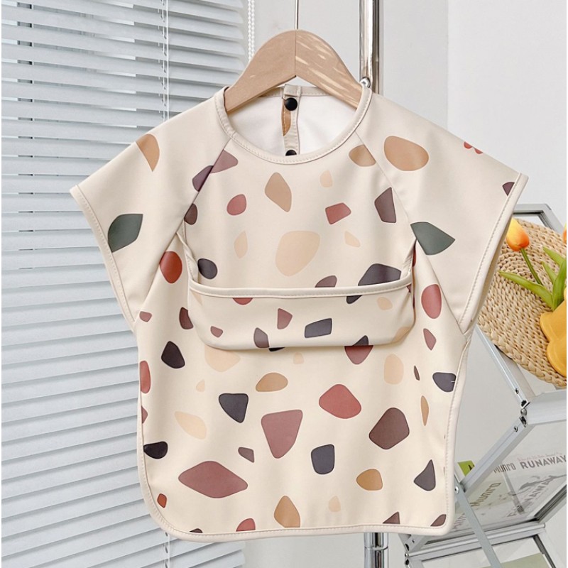Baby Smock Bibs Manufacturer - Customized Sublimation Waterproof Long Sleeve Apron Feeding Clothing Bib