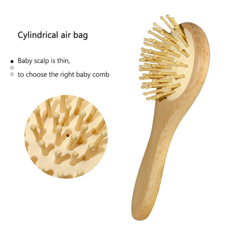 Baby Bath Hair Comb Set Manufacturer - Manufacturer Wholesale Healthcare Wool Brush Kit Soft Wooden