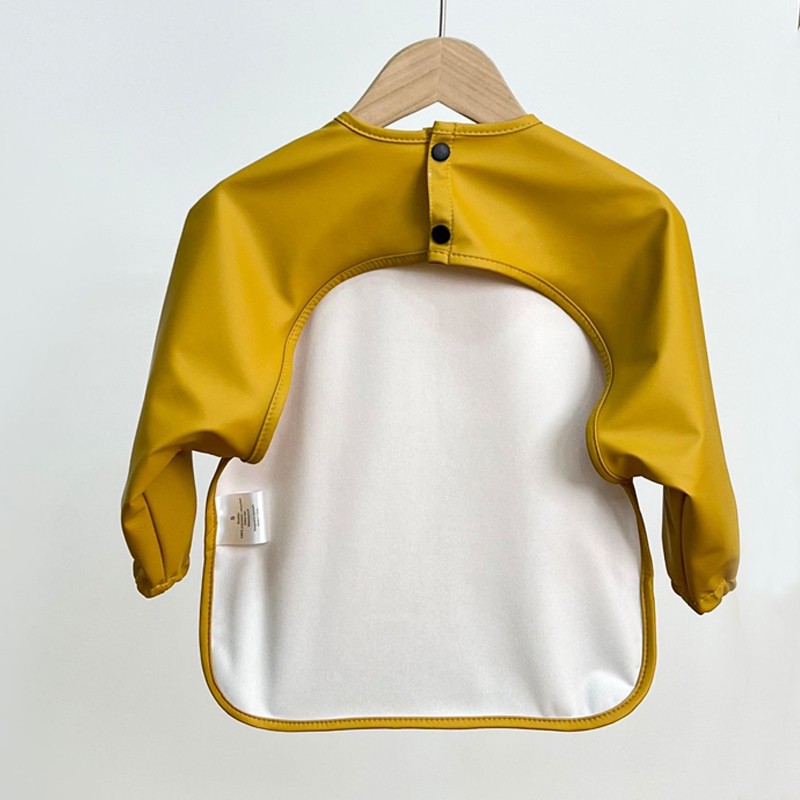 Toddler Feeding Apron Manufacturer - Custom New PU Waterproof Long Sleeves Smock Overalls Smocked Children Clothing
