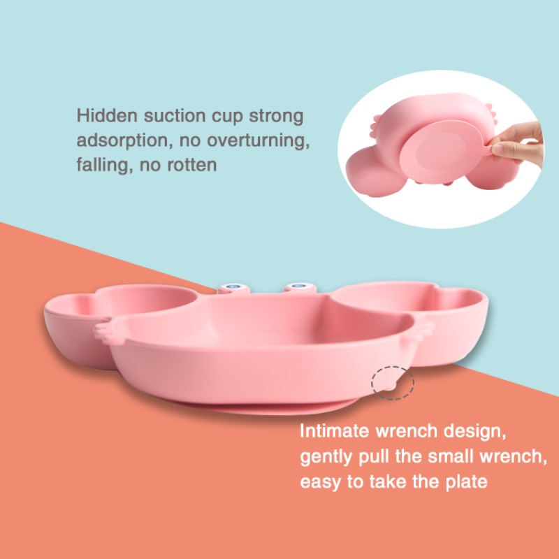 Baby Feeding Set Manufacturer - Hot Style Easy to Wash Non-Toxic Silicone Dish Plate Dishwasher Safe