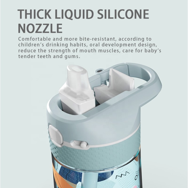 Sports Water Bottle Manufacturer - OEM BPA-Free 450ml Tritan Plastic with Straw Lid for Cycling Camping