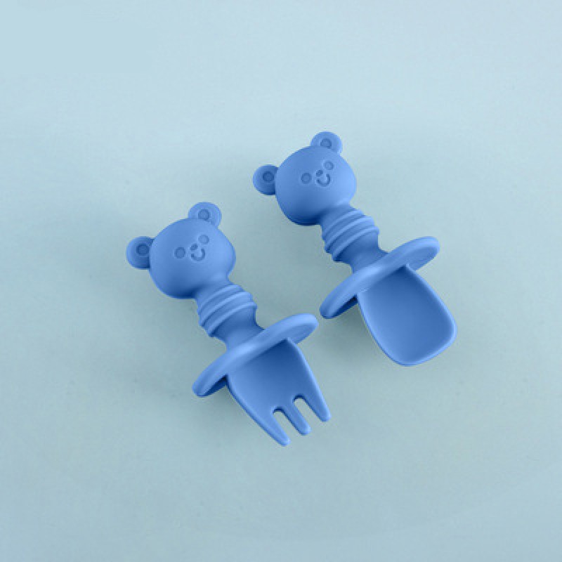 Baby Spoon Fork Set Manufacturer - Eco-Friendly New Born Cute Silicone Baby Supplies OEM/ODM
