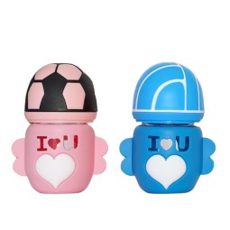 Glass Milk Bottle - Standard Cartoon Pattern