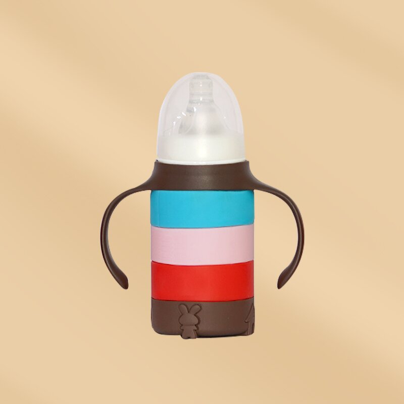 Glass Feeding Bottle - 120ml Silicone Cover