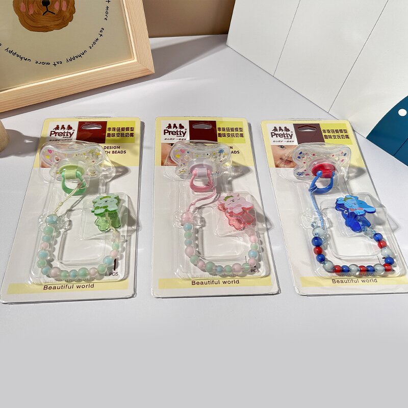 Pacifier Clip - Silicone Beads Chain