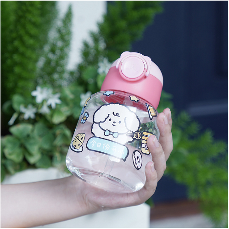 Plastic Water Bottle - Colorful Cartoon